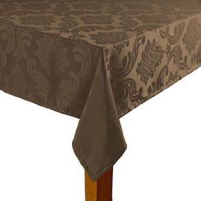 Toalha De Mesa Tecido Jacquard Marron 1,40X1,50