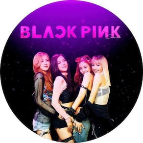 Painel Redondo 3D Sublimado Black Pink Frd-3439