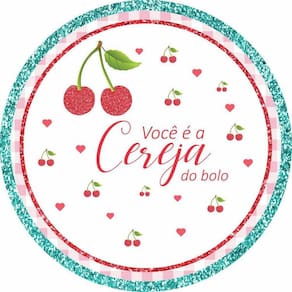 Painel Redondo 3D Sublimado Frutinhas Cereja Frd-4434