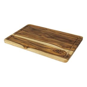 Tabua De Corte Grossa Madeira Para Churrasco 26,5X40X1,8Cm