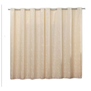 Cortina Jacquard Corta Luz Em Tecido Palha 4,00X2,80
