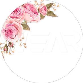 Painel Redondo 3D Sublimado Floral Frd-1453
