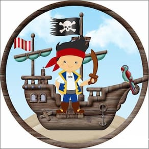 Painel Redondo 3D Sublimado Pirata Frd-4484