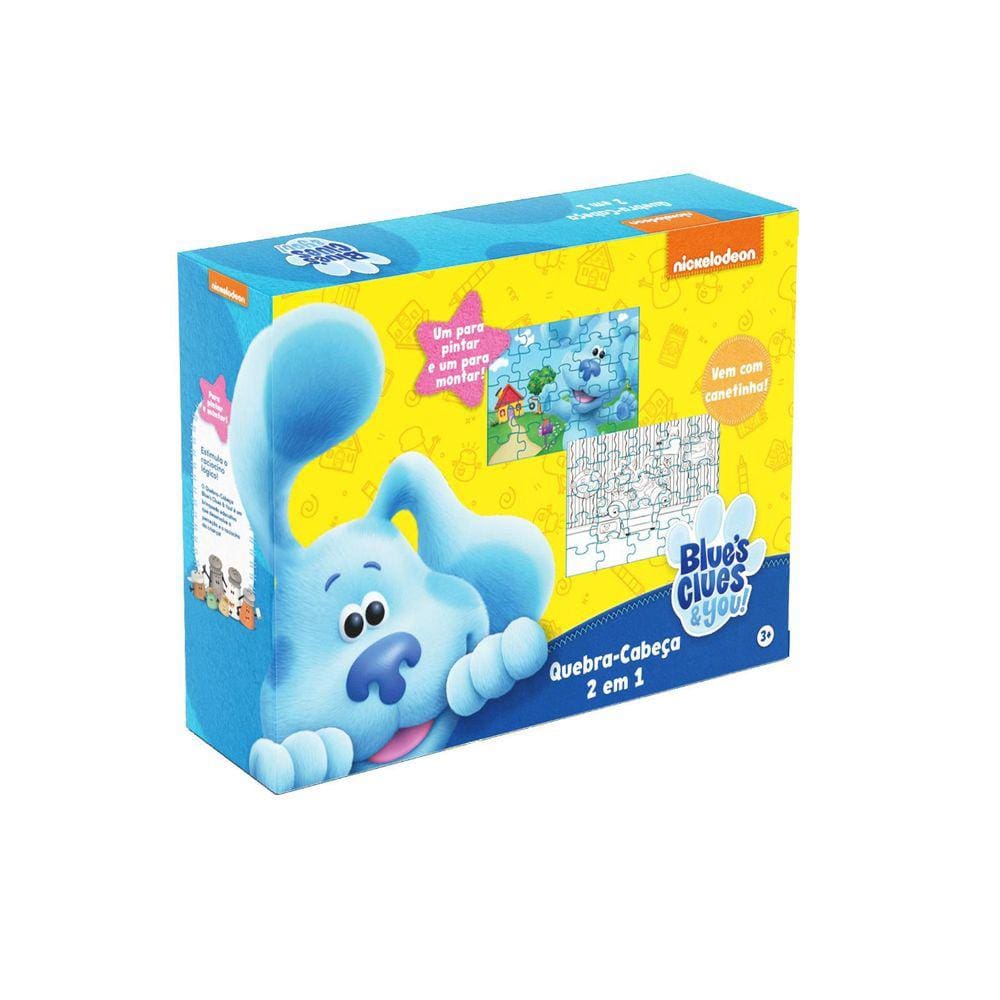 Quebra-Cabeça Infantil Pistas De Blue Madeira Mdf