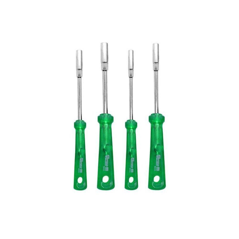 Chave Canhão 6Mm 7Mm 8Mm 10Mm Vazada 4 Peças