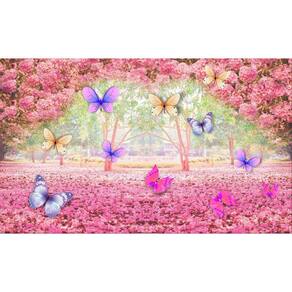Painel Retangular 3D Sublimado Jardim 2,0X1,5 Frt-696