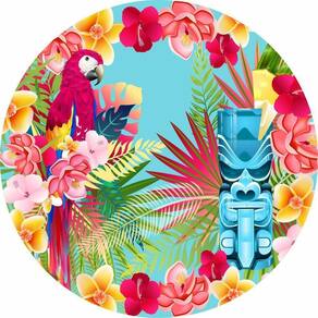 Painel Redondo 3D Sublimado Tropical Frd-4314