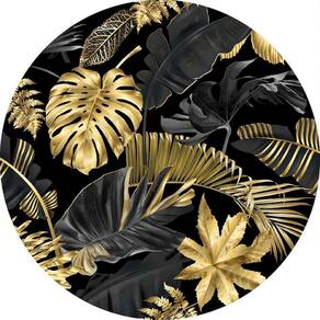 Painel Redondo 3D Sublimado Folhagem Frd-2370