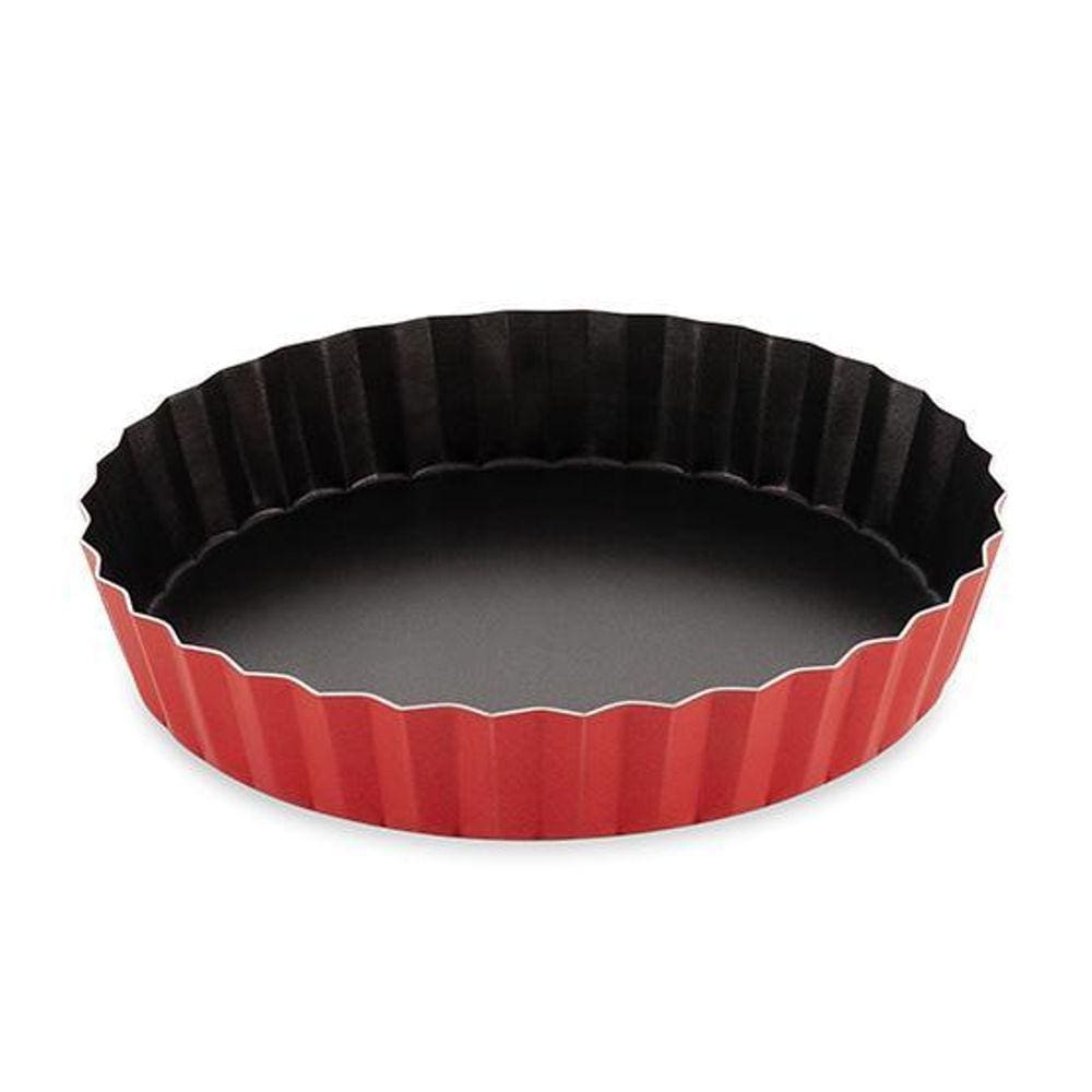 Forma Para Torta Vermelha Em Aluminio 20X4Cm 0.283 Dona Chefa