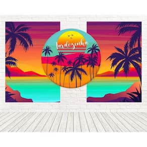 Kit 3 Painéis Casadinho 3D Sublimado Tardezinha Fpc-243