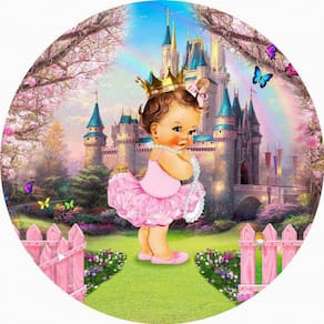 Painel Redondo 3D Sublimado Bailarina Baby Frd-5597
