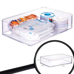 Organizador de plástico acrílico 21,9 x 14,6 x 5,45 cm H1 Plasutil ref.15450
