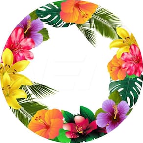 Painel Redondo 3D Sublimado Tropical Frd-2065