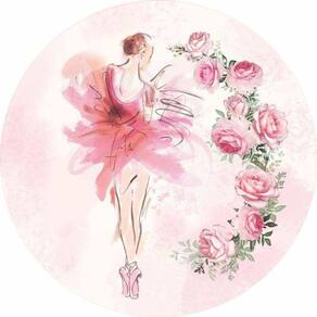 Painel Redondo 3D Sublimado Bailarina Frd-1636
