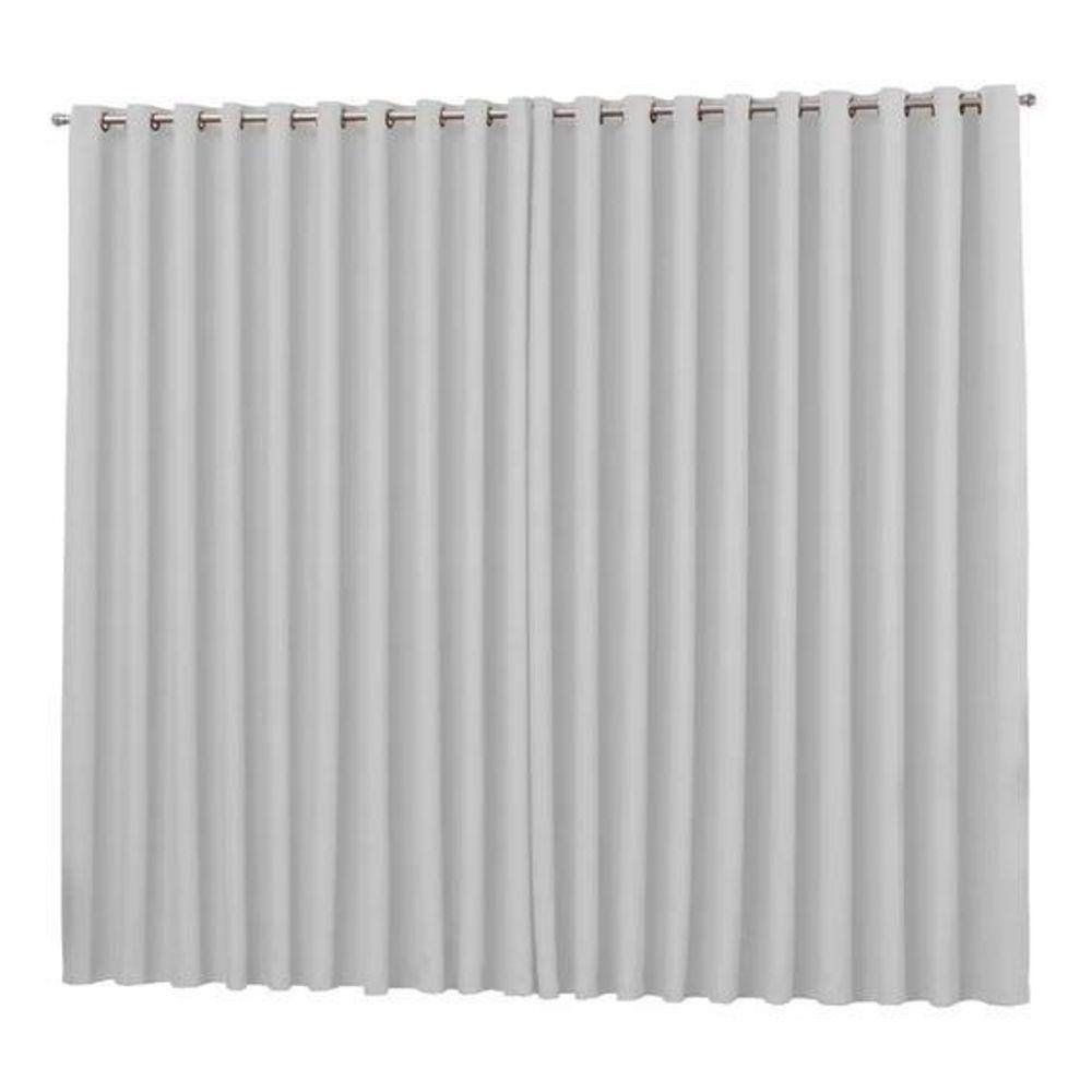 Cortina Para Sala Quarto Tecido Blackout Branco 2,60X1,80