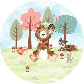 Painel Redondo 3D Sublimado Bosque E Floresta Frd-3947
