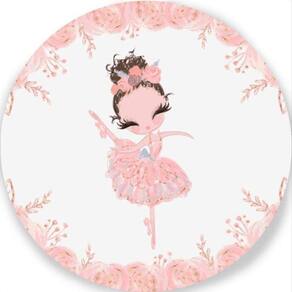 Painel Redondo 3D Sublimado Bailarina Frd-3585