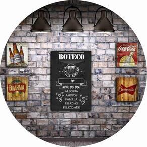 Painel Redondo 3D Sublimado Boteco Frd-2964