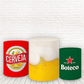 Trio De Capas Cilindros 3D Sublimado Boteco Fcc-396
