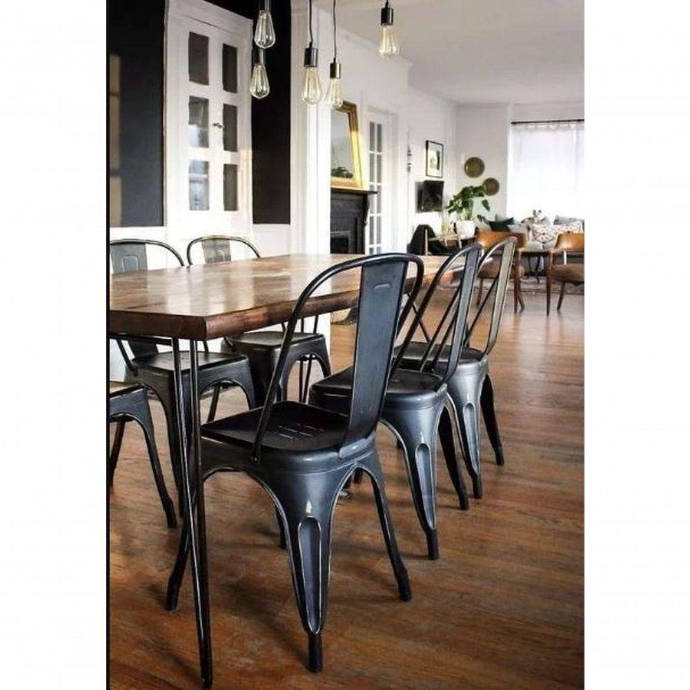 Kit Com 4 Cadeira Tolix Iron Aço Carbono | Casas Bahia