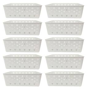 Cesto Organizador Premium Branco 19x13,5cm 123Organizei