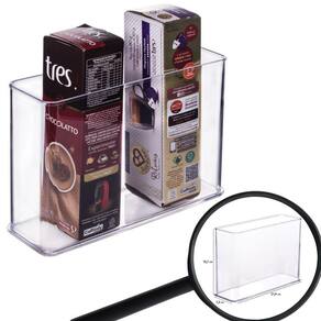 Organizador de plástico acrílico 21,9 x 7,3 x 15,75 cm H3 Plasutil ref.15518