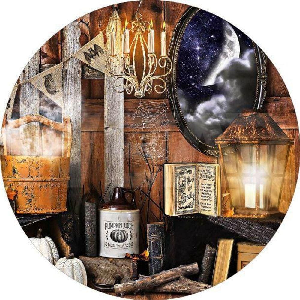 Painel Redondo 3D Sublimado Halloween Frd-1629