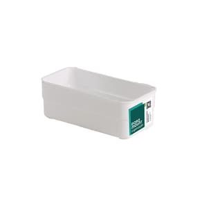 Organizador De Plástico Multiuso Branco 15X7,5X5,2Cm
