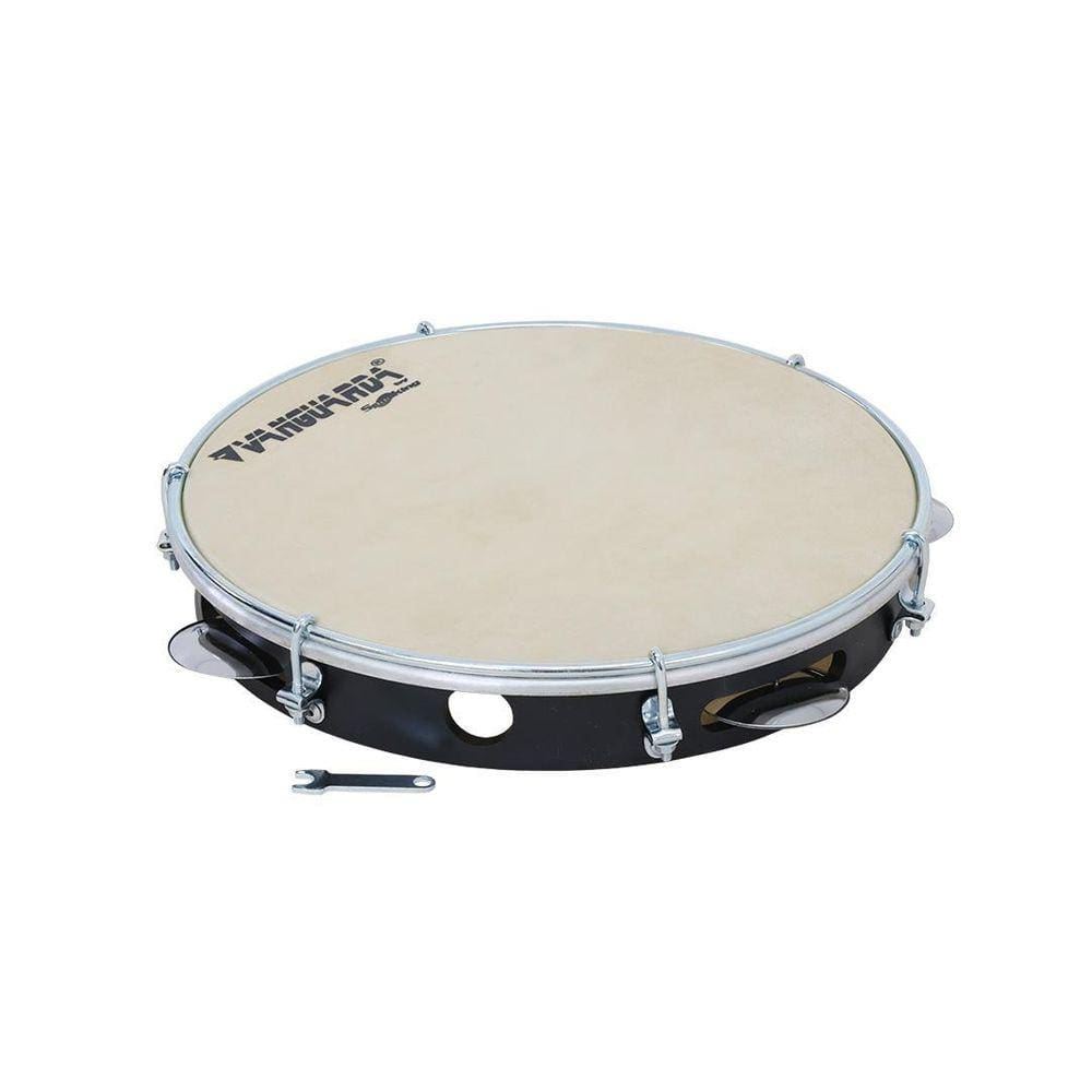 Pandeiro Abs Preto 10 Pele Leitosa - Batimento Spanking