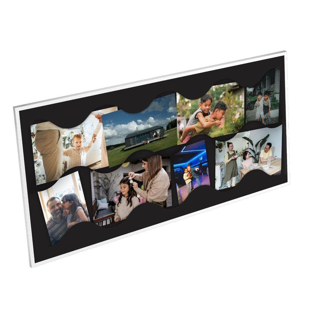 Quadro Painel De Organização Moldura Fotos Modelo Ondas Mdf