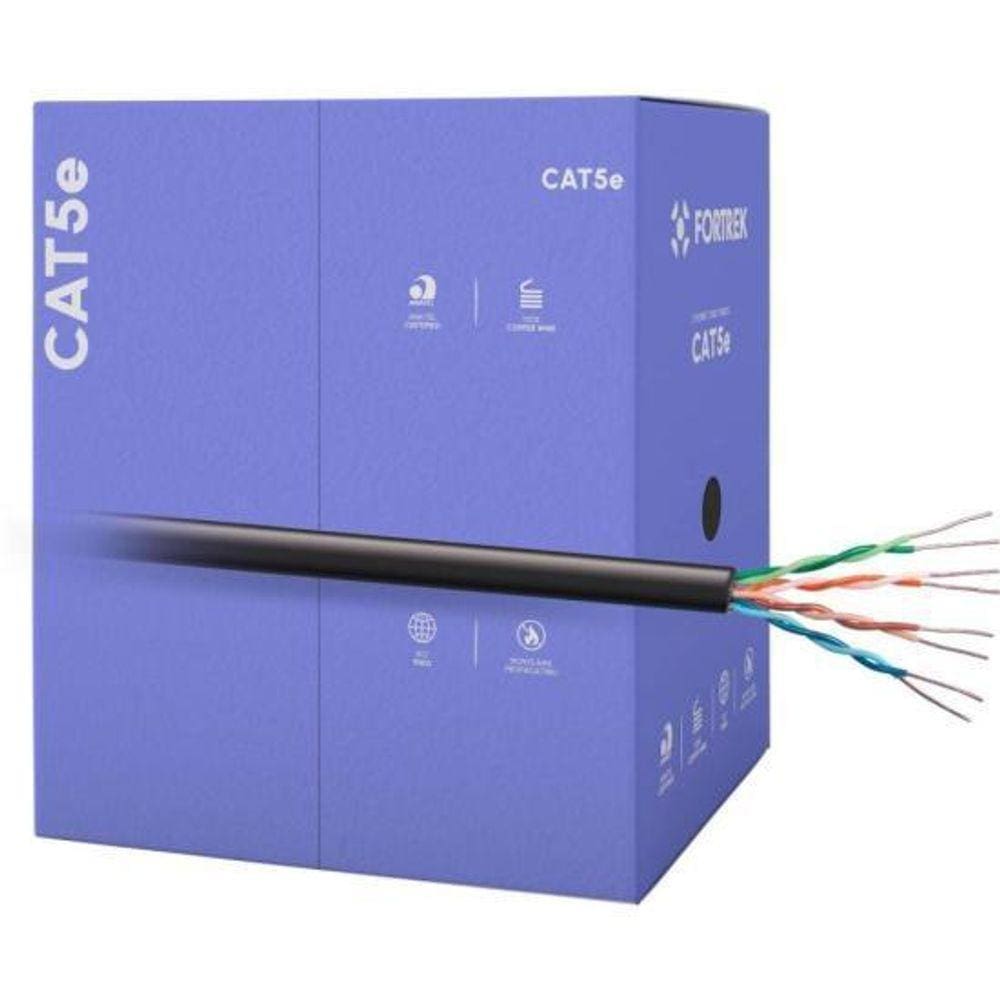 Cabo De Rede Cat5E 305M Fortrek Fk500C Cmx Preto - Cx / 305