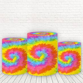 Trio De Capas Cilindros 3D Sublimado Tie Dye Fcc-145