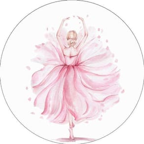 Painel Redondo 3D Sublimado Bailarina Frd-2318