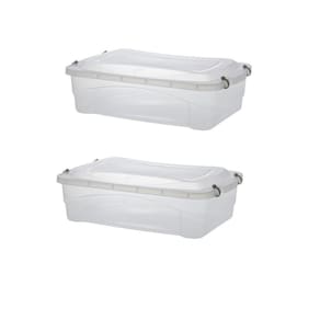 Kit 2 Caixas Organizadoras Pratic Box 10L Transparente