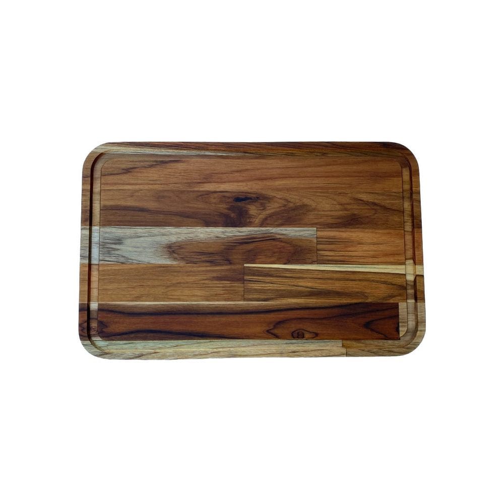 Tabua Para Churrasco Lisa Teca Multiuso 44X28X2 Cm