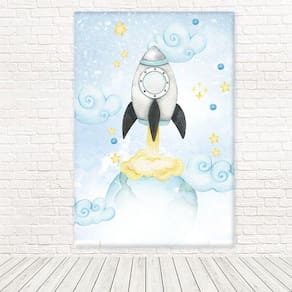 Painel Retangular 3D Sublimado Astronauta 1,5X2,2 Frt-3752