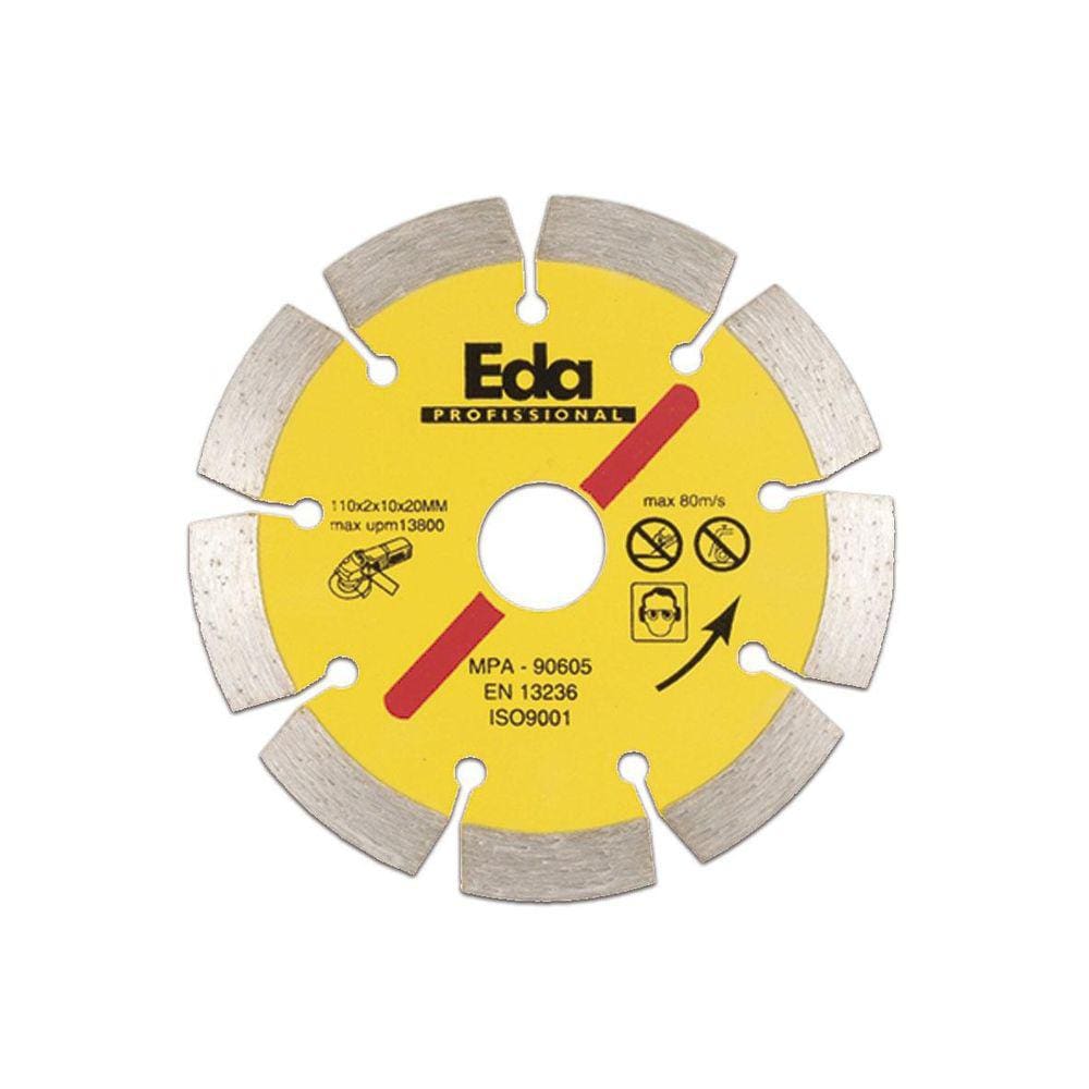 Disco Diamantado Segmentado Profissional 110Mm 8Qy Eda