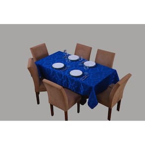 Toalha De Mesa Retangular 8 Lugares Jacquard 1,35X2,60