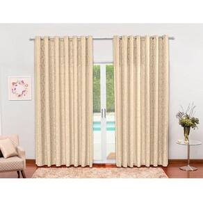 Cortina Jacquard Semi Blackout Tecido Palha 5,00X2,80