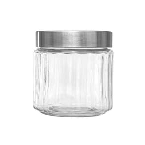 Porta Mantimento Vidro Com Tampa Inox Sydney 870Ml