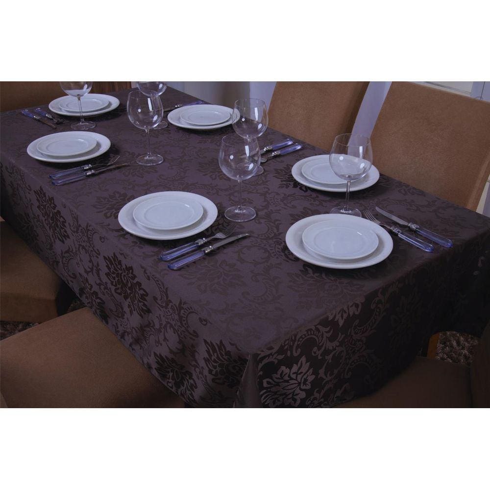 Toalha de mesa quadrada jacquard 1,35x1,50 - Grafite
