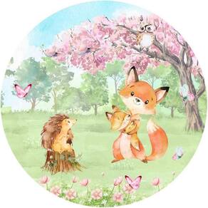 Painel Redondo 3D Sublimado Bosque E Floresta Frd-3949