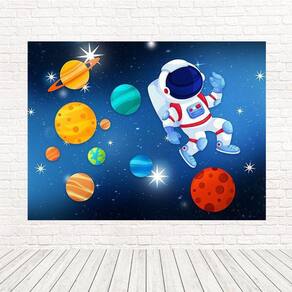Painel Retangular 3D Sublimado Astronauta 2,0X1,5 Frt-5164
