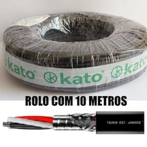 Cabo De Microfone - 10M - Kato - Double Shield - 2 X 0,30Mm