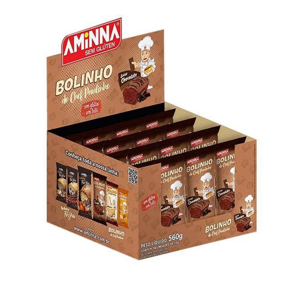 Bolinho Do Chef Paulinho Chocolate 16X35G Aminna