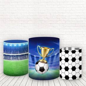 Trio De Capas Cilindros 3D Sublimado Futebol Fcc-111