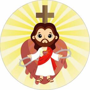 Painel Redondo 3D Sublimado Religioso Frd-1293