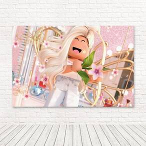 Painel Retangular Sublimado Roblox Menina 2,0X1,5 Frt-4245