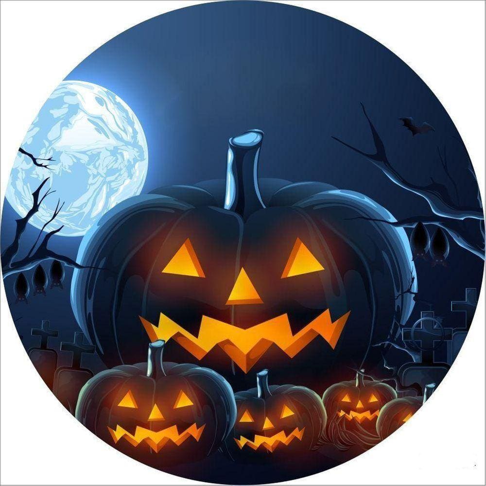 Painel Redondo 3D Sublimado Halloween Frd-5100
