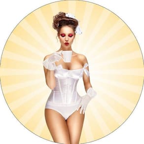 Painel Redondo 3D Sublimado Chá De Lingerie Frd-3345